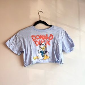 Donald Duck Light Blue Crop Top